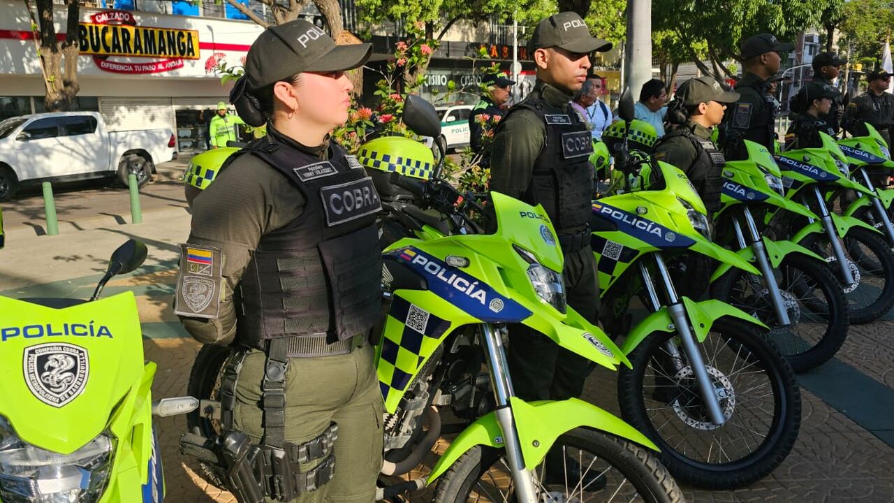 Policías en Barranquilla.