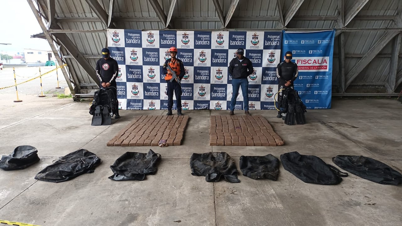 Cocaína incautada en Buenaventura.