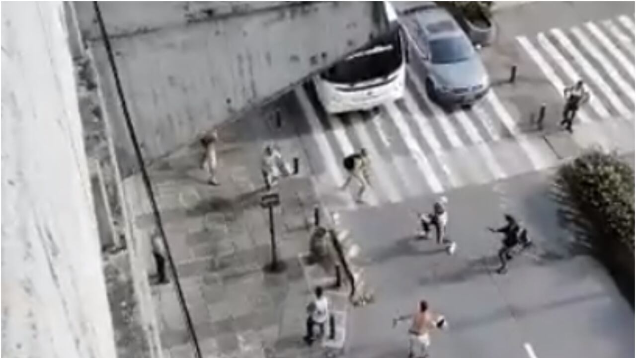 Pelea en el Palo Grande de Manizales entre hinchas del Once Caldas y Bucaramanga
