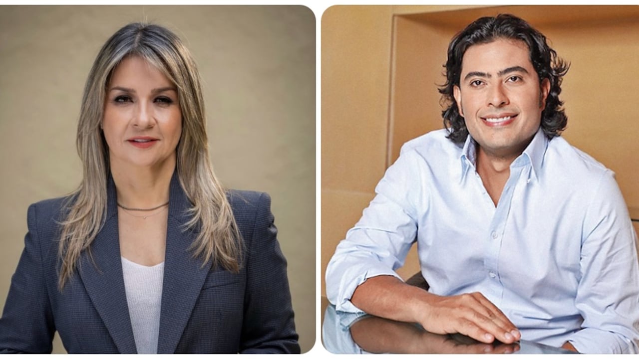 Vicky Dávila y Nicolás Petro.