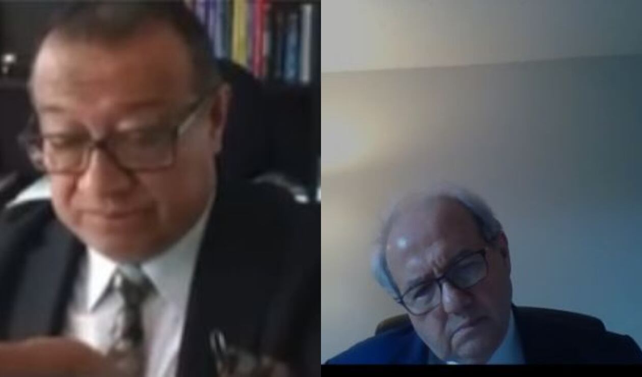 El procurador delegado para el proceso contra el expresidente de la Corte Suprema y el exmagistrado Leonidas Bustos en audiencia el miércoles 26 de marzo.