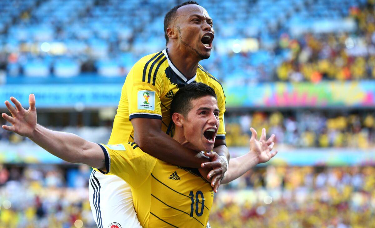 James Rodríguez y Camilo Zúñiga, mundial de Brasil 2014
