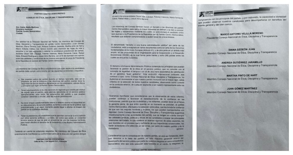 Documento Centro Democrático.