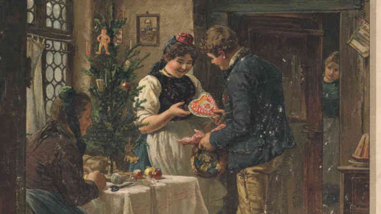 'Ein Herzensgeschenk' de Ludwig Blume-Siebert, 1888.