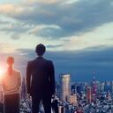 Perspectiva del concepto de negocio. Grupo de empresario.