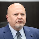 BOGOTA, COLOMBIA - JUNE 06: The Special Jurisdiction for Peace (JEP) and the Prosecutor of the International Criminal Court (CIP) signed their joint work plan, which develops the cooperation agreement between the Colombian State and the Prosecutor of the ICC signed in 2021. In Bogota, Colombia on June 06, 2023. The President of the JEP, magistrate Roberto Vidal, and the prosecutor of the International Criminal Court. Karim Khan, in the framework of his visit to Colombia (Photo by Vanessa Jimenez/Anadolu Agency via Getty Images)