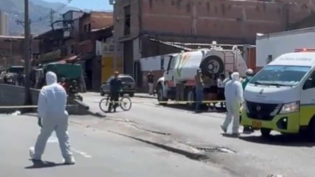 Zona del accidente en Medellín, Antioquia.