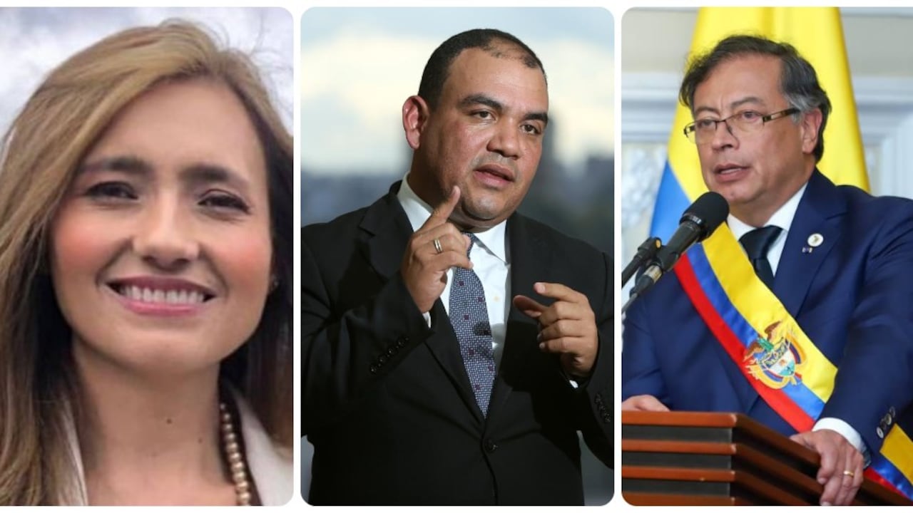 Mery Gutiérrez, Antonio Correa y Gustavo Petro.