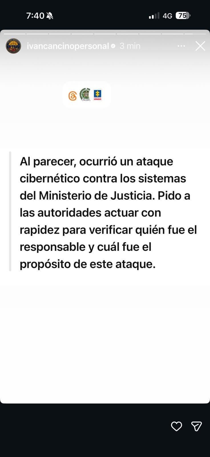 Denuncia de Iván Cancino
