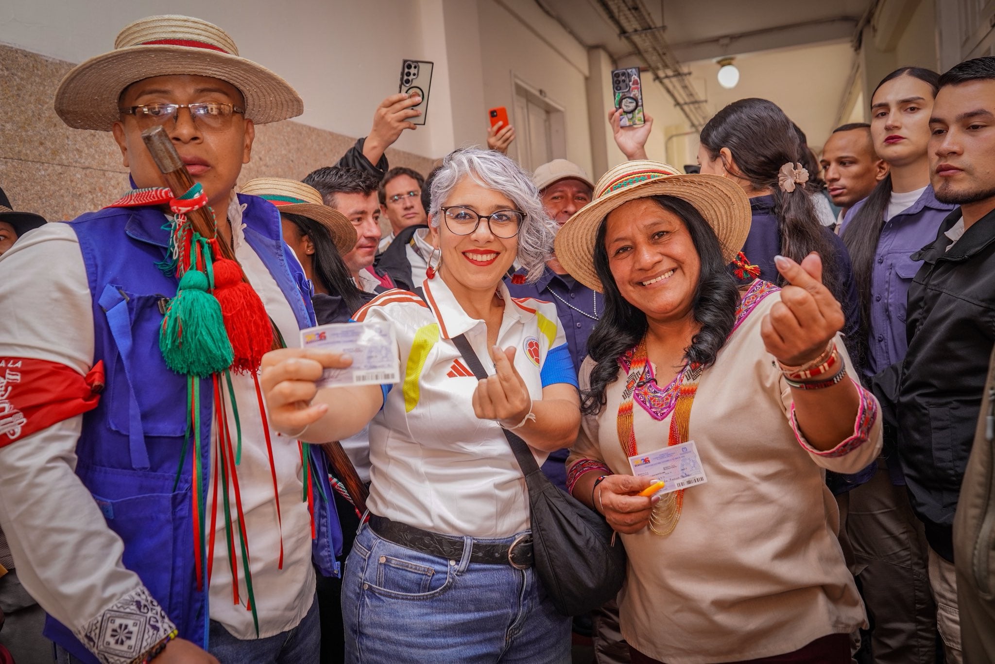 Aida Quilcué votó en Bogotá