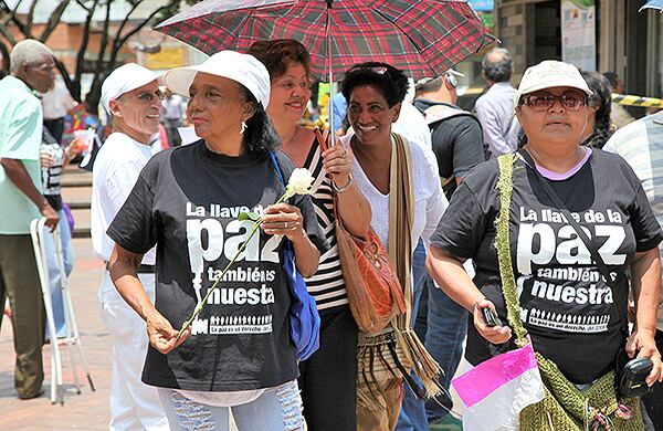 Así transcurrió la marcha en Cali. Fotografía: Luis Ángel Murcia / SEMANA