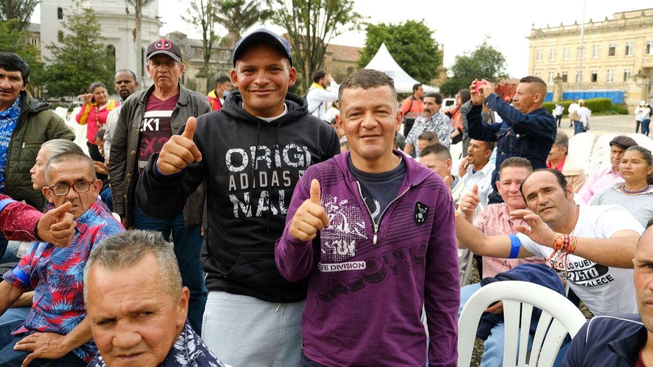 Habitantes de calle hicieron la novena navideña en la Casa de Nariño.
