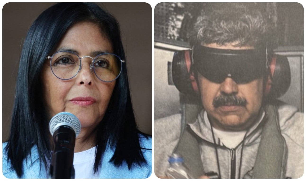 Delcy Rodríguez y Nicolás Maduro