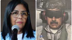 Delcy Rodríguez y Nicolás Maduro