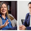 Fiscal Luz Adriana Camargo y el exsecretario de Transparencia de la Presidencia, Andrés Idárraga