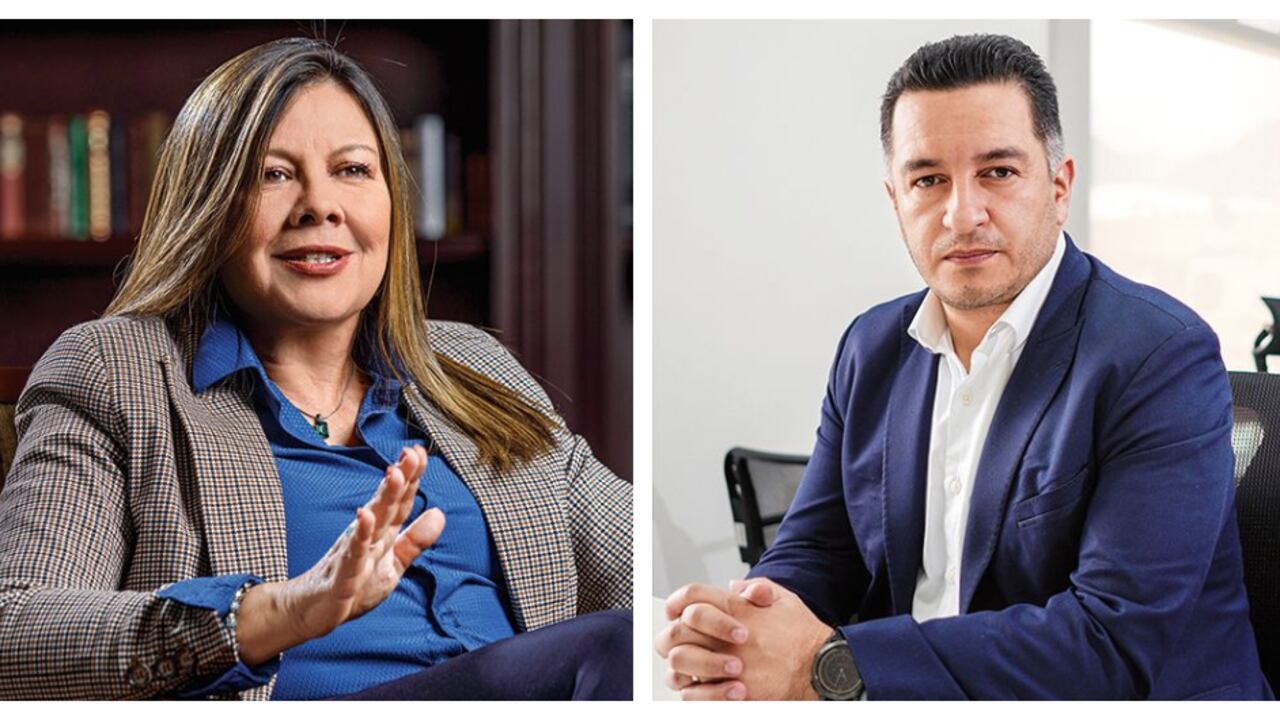 Fiscal Luz Adriana Camargo y el exsecretario de Transparencia de la Presidencia, Andrés Idárraga