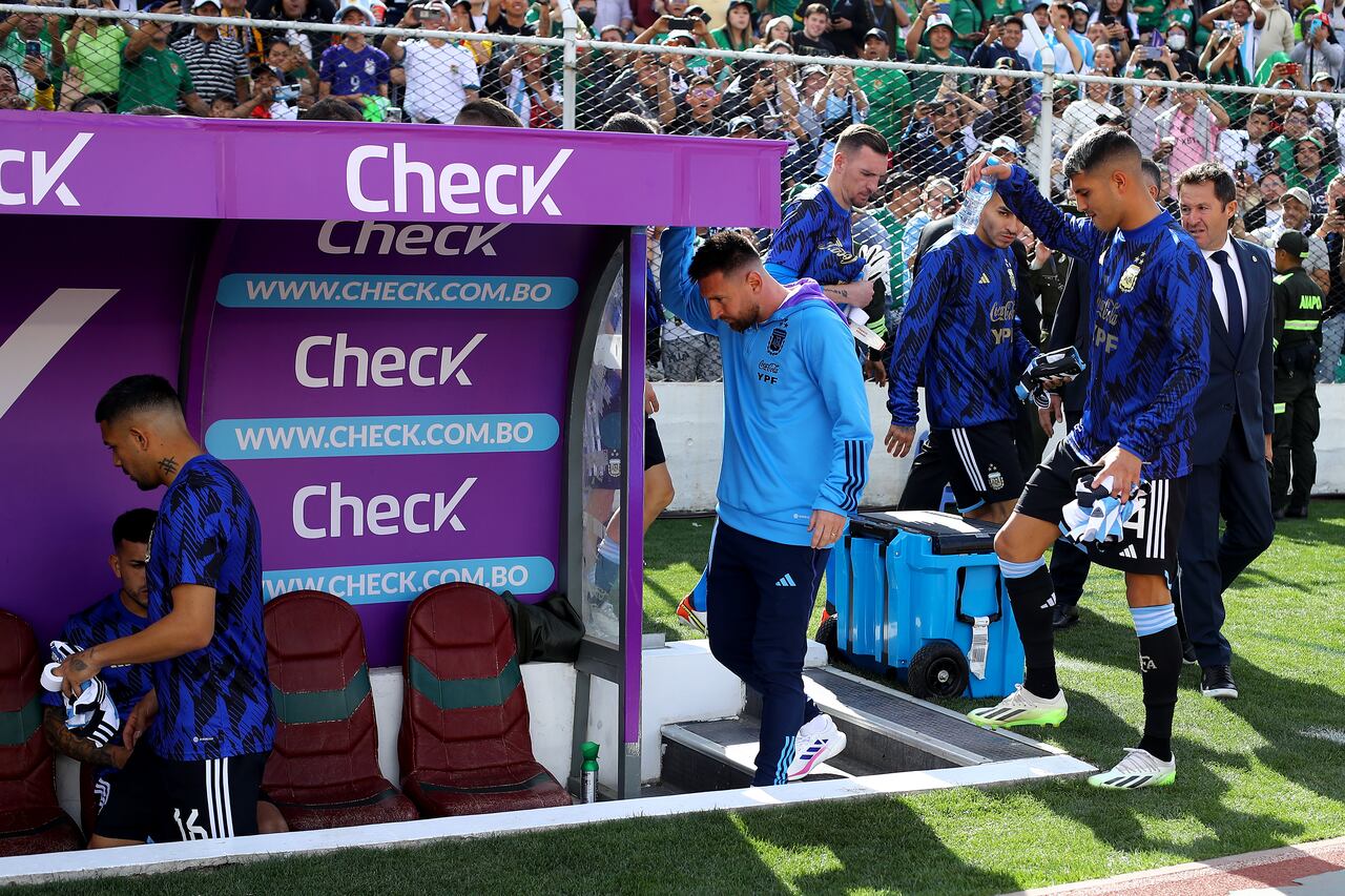 Messi no jugó frente a Bolivia y tampoco fue al banco de suplentes