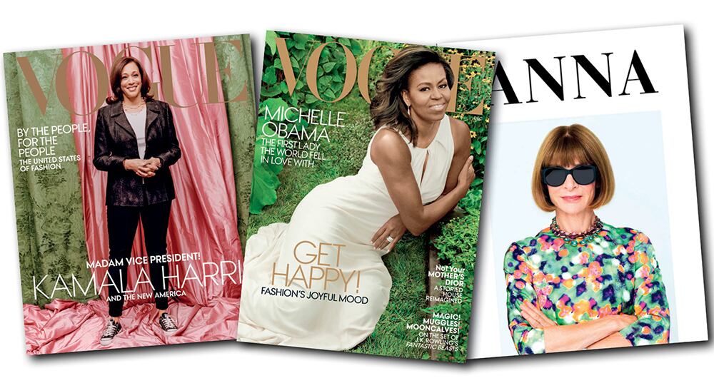 Ella ha sido leal con nombres problemáticos como John Galliano, acusado de racista, y los fotógrafos Mario Testino y Bruce Weber, señalados por mala conducta. Dijo que Asma al Asad, la esposa del presidente sirio, era glamorosa y chic, y fue criticada cuando puso a posar a Kamala Harris con tenis.