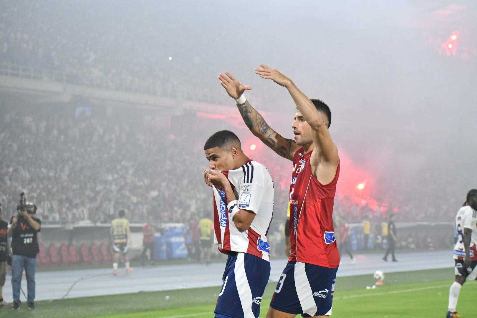 José David Enamorado el día que anotó doblete a Tolima, con Junior, en la final de ida de la Liga BetPlay 2025-ll.