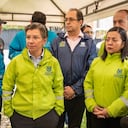 Alcaldesa Claudia López visitando las obras de valorización.