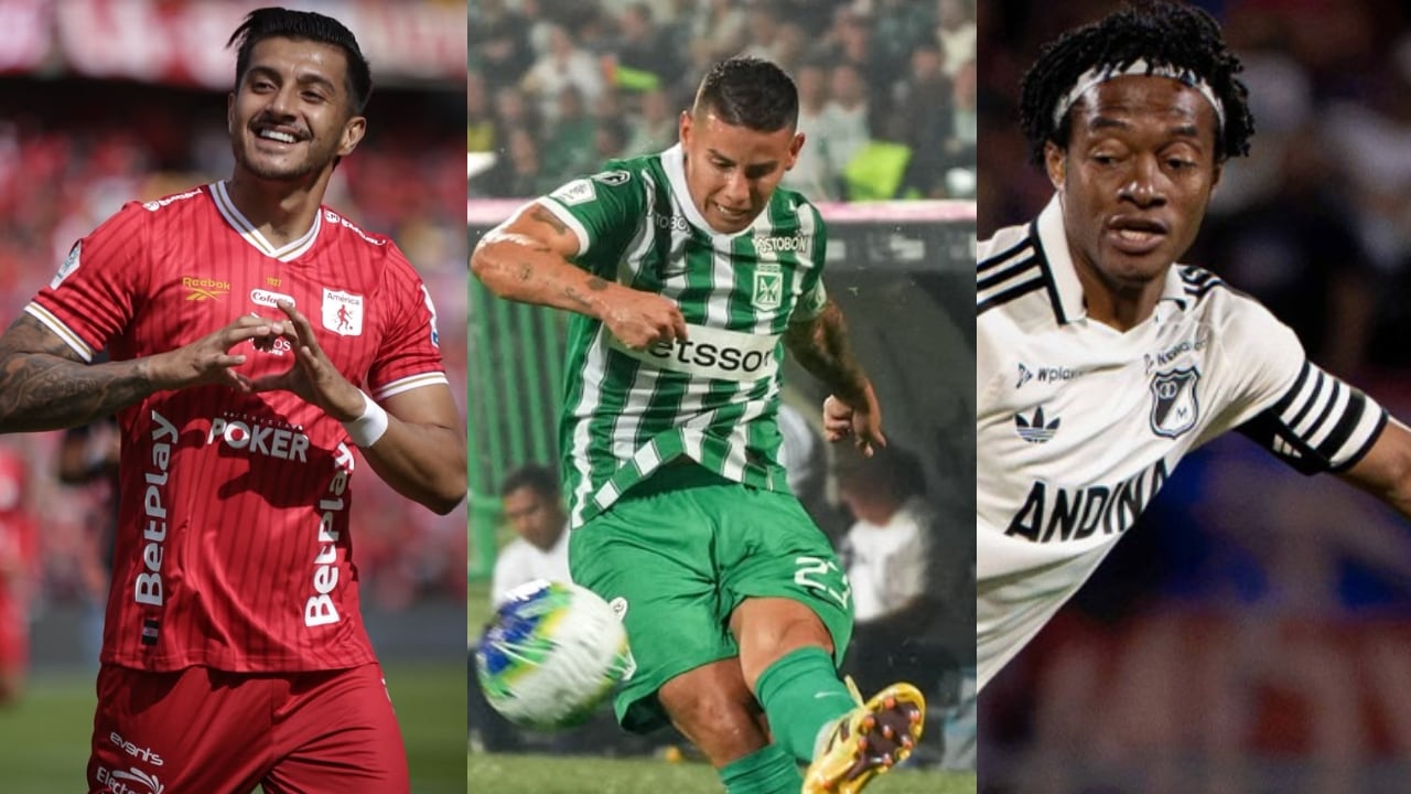 Yeison Guzmán, James Rodríguez y Juan Cuadrado.