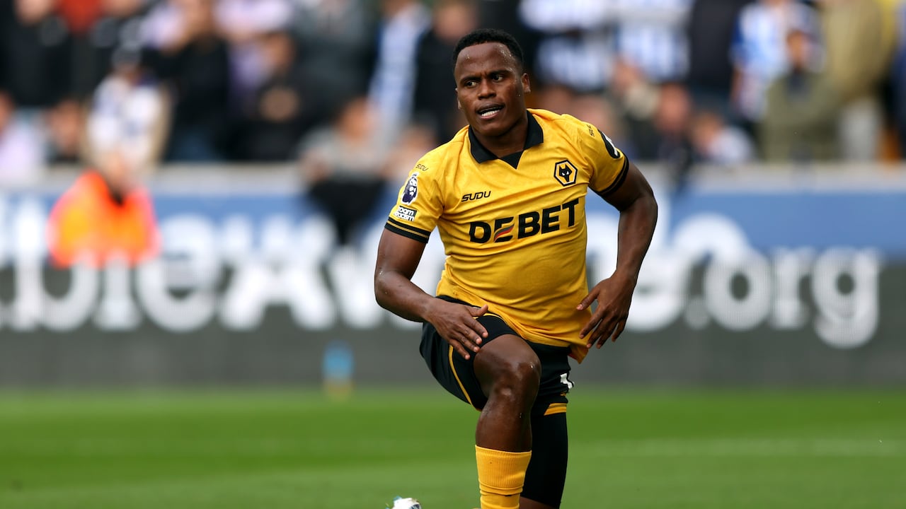 Jhon Arias durante un partido contra el Brighton en la Premier League.