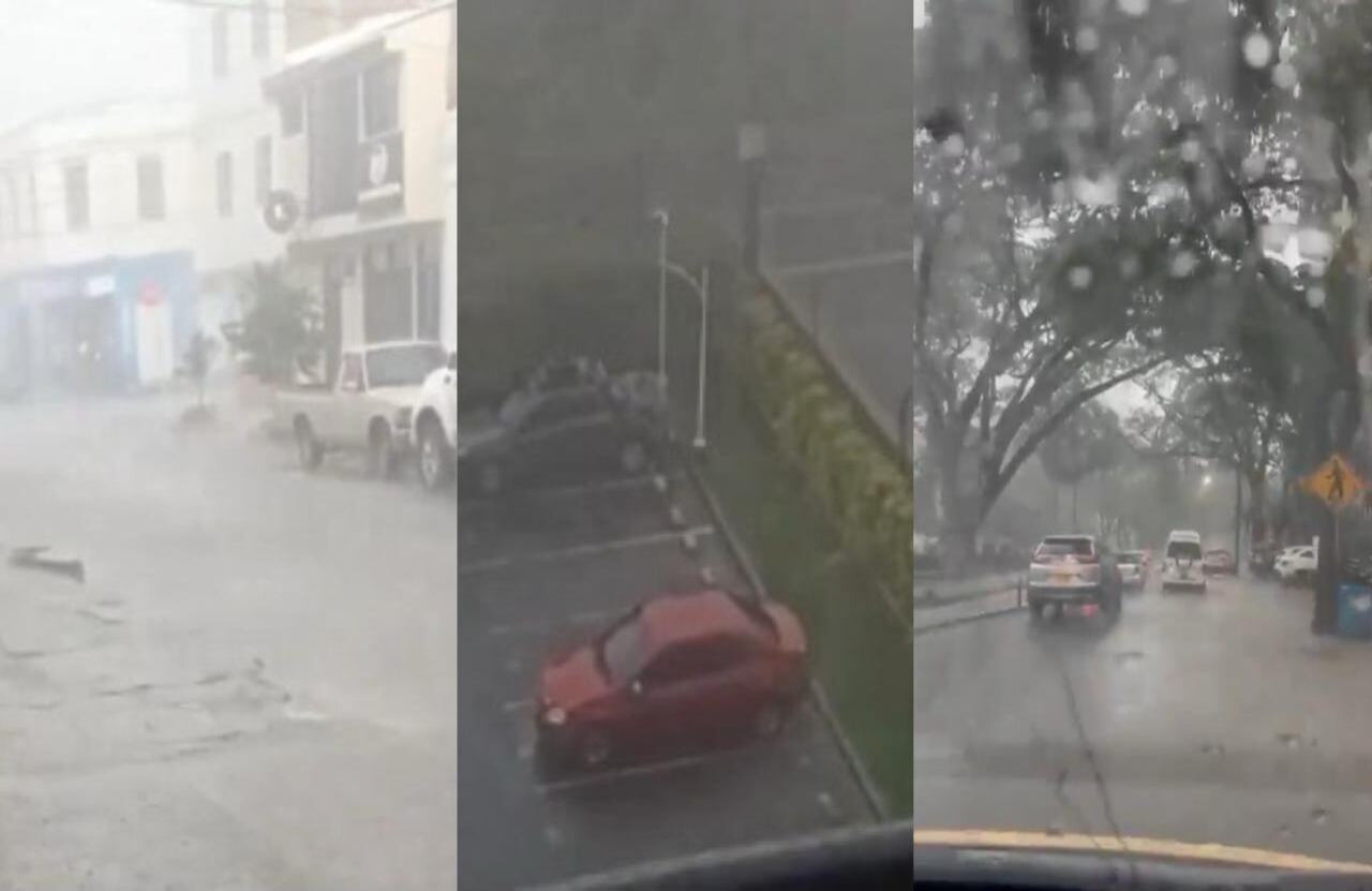 Las fuertes lluvias y vientos causan estragos, y en algunos puntos, el granizo cae con intensidad.