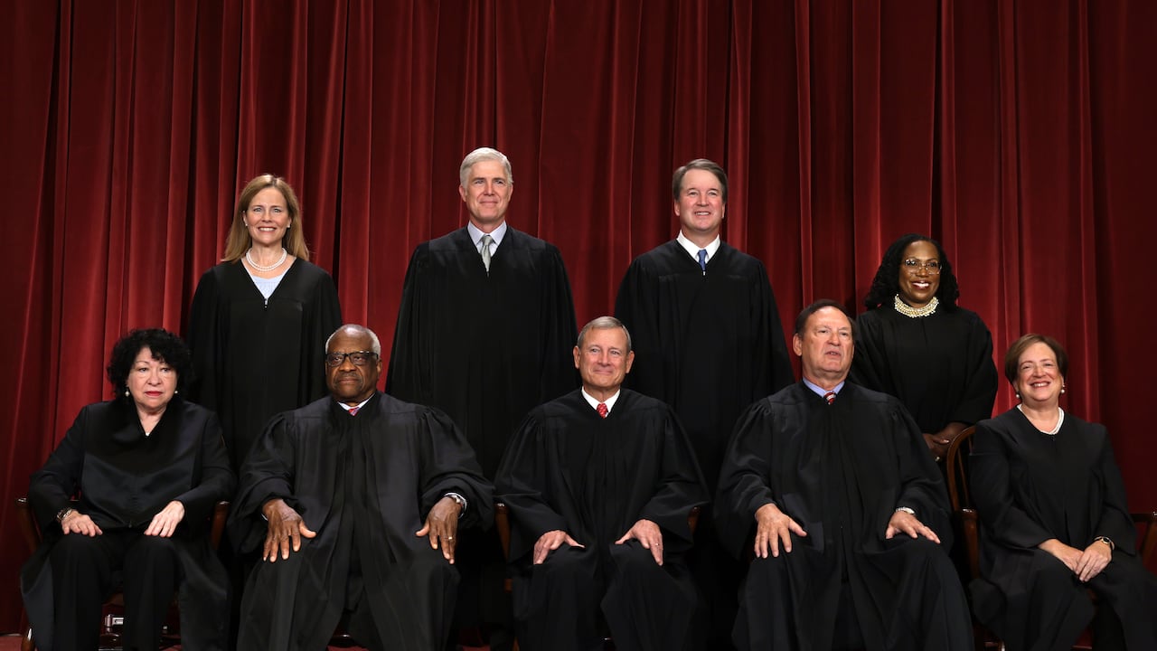 Magistrados de la Corte Suprema de los Estados Unidos, imagen de referencia.
