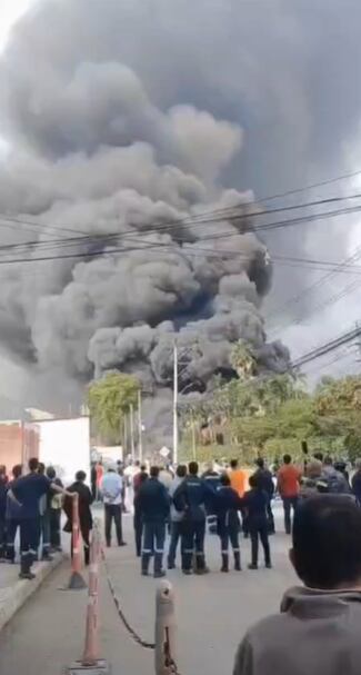 Incendio en zona industrial de La Estrella, Antioquia.