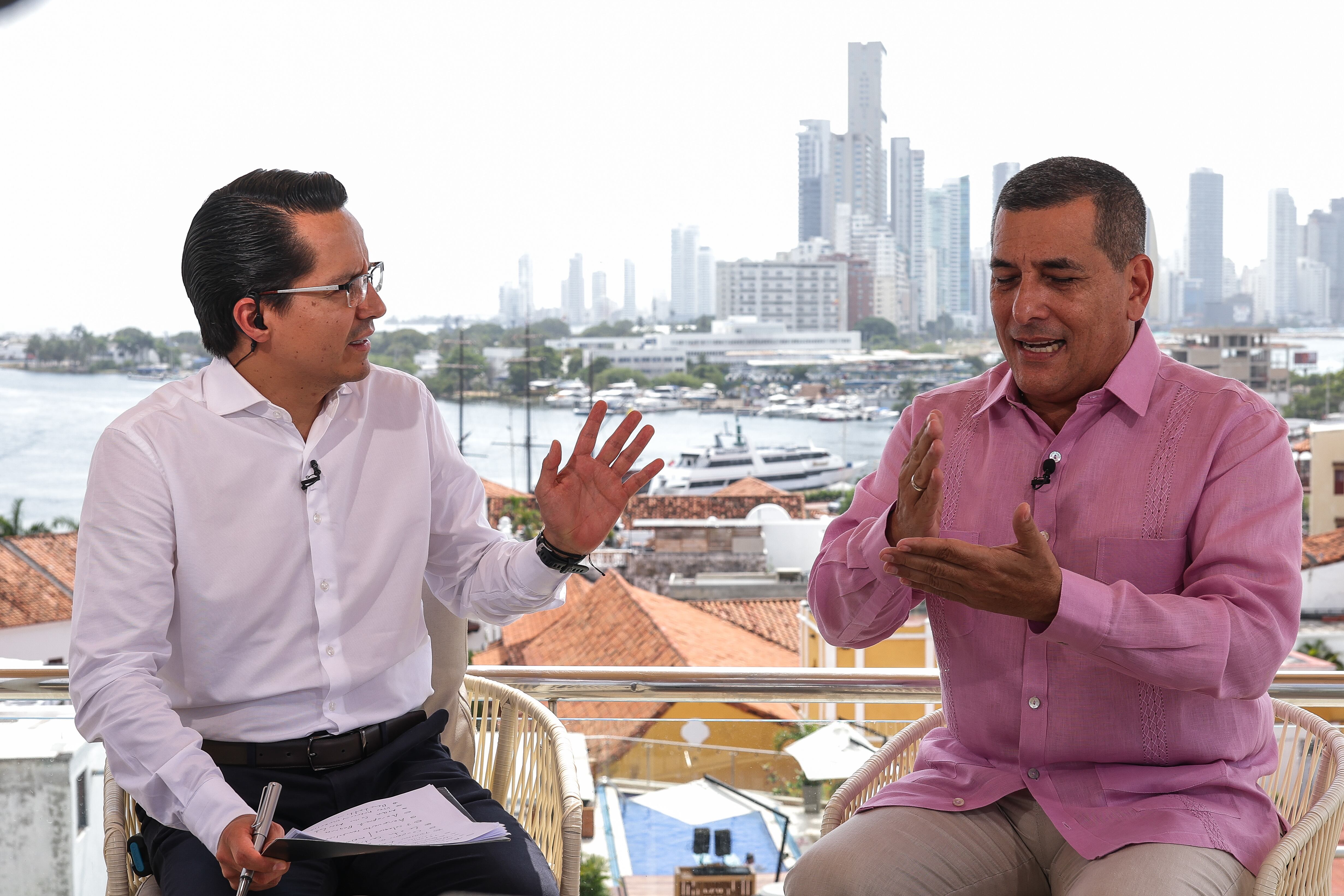 El Debate, Yesid Lancheros, director de Semana, desde Cartagena con el Alcalde Dumek Turbay.