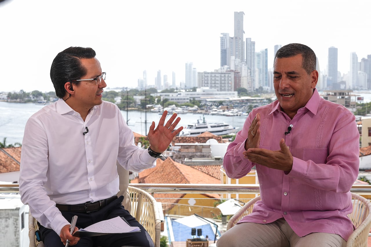 El Debate, Yesid Lancheros, director de Semana, desde Cartagena con el Alcalde Dumek Turbay.