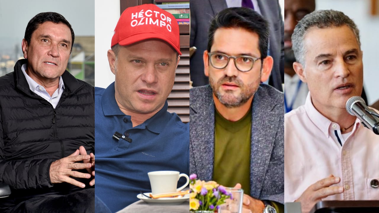 Juan Carlos Cárdenas, Héctor Olimpo, Juan Guillermo Zuluaga y Aníbal Gaviria.