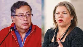 Gustavo Petro y su exesposa Mary Luz Herrán.