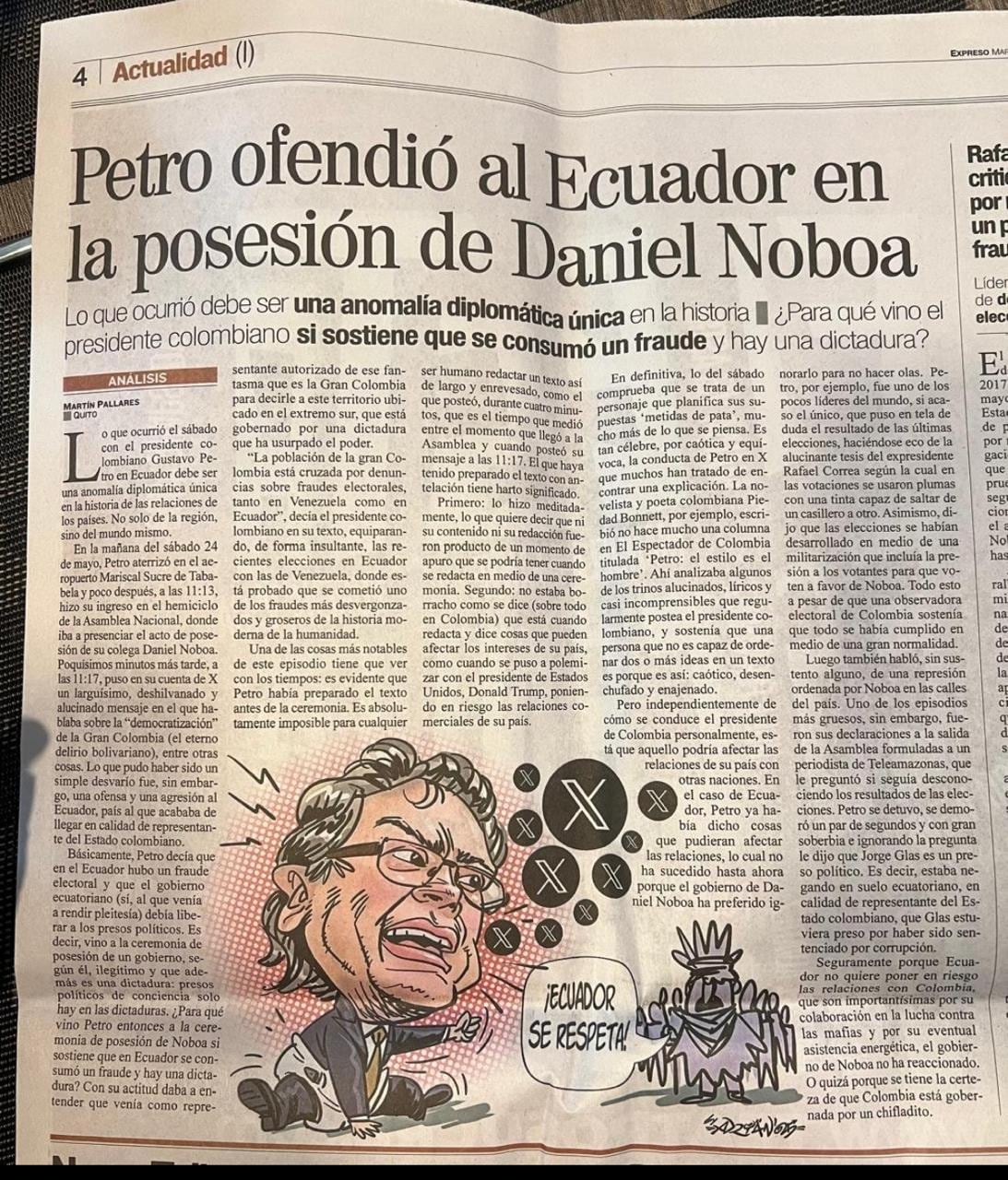 Análisis ecuatoriano Petro Noboa