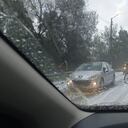 vía a la Calera se quedó blanca por cuenta de una grnaizada