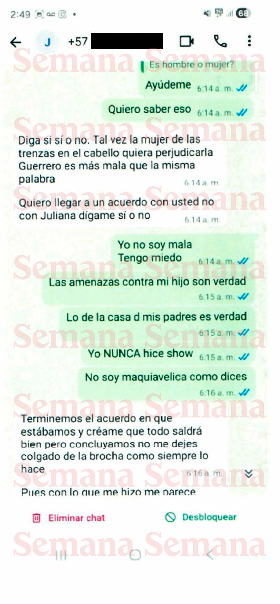 Chats denuncia Angie Rodríguez