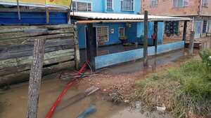 Las fuertes lluvias generaron inundaciones en Bosa