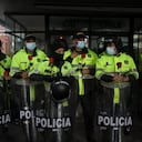 Paro Nacional Policia custodiando
