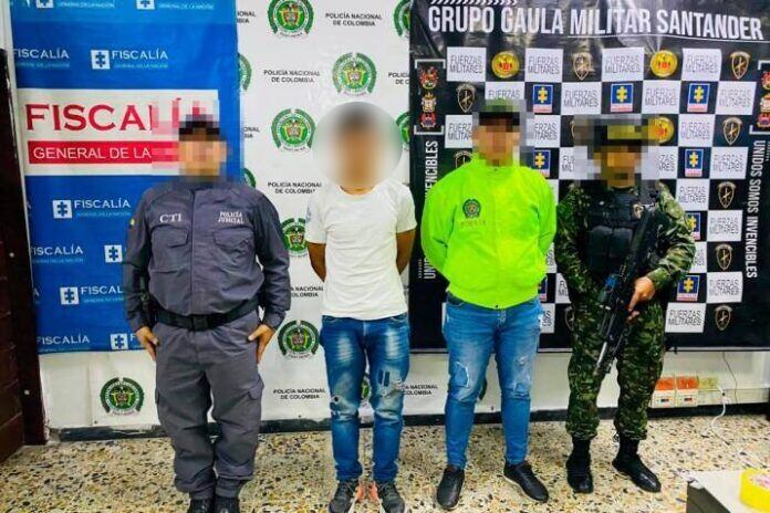 Esta persona fue capturada en el centro de Bucaramanga.