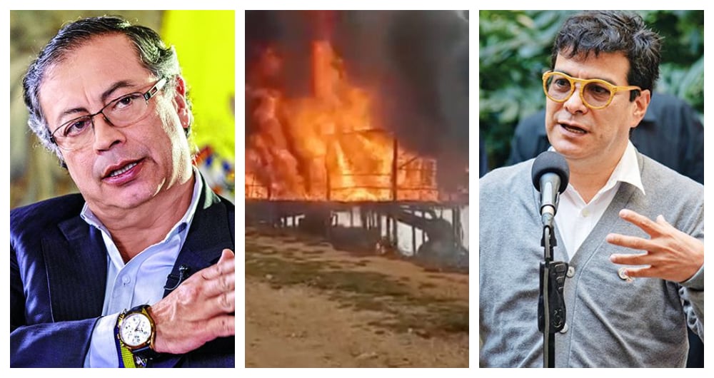 El presidente Gustavo Petro y el alto comisionado para la paz, Danilo Rueda