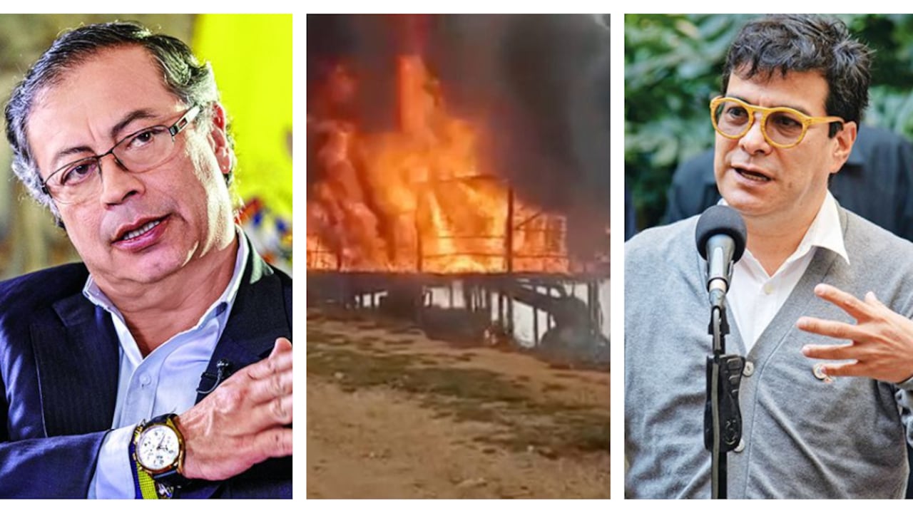 El presidente Gustavo Petro y el alto comisionado para la paz, Danilo Rueda