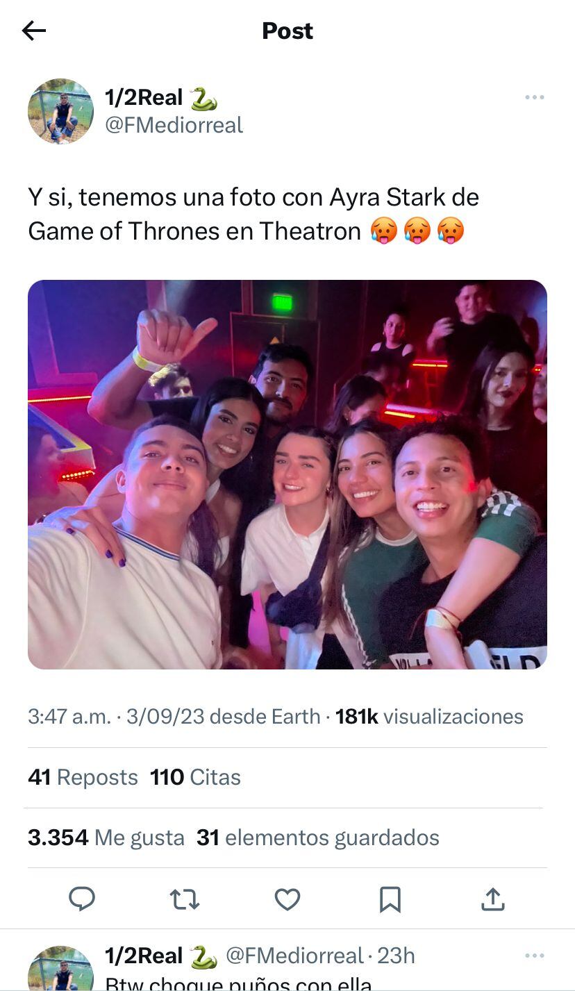 Maisie Williams con fanáticos en Bogotá