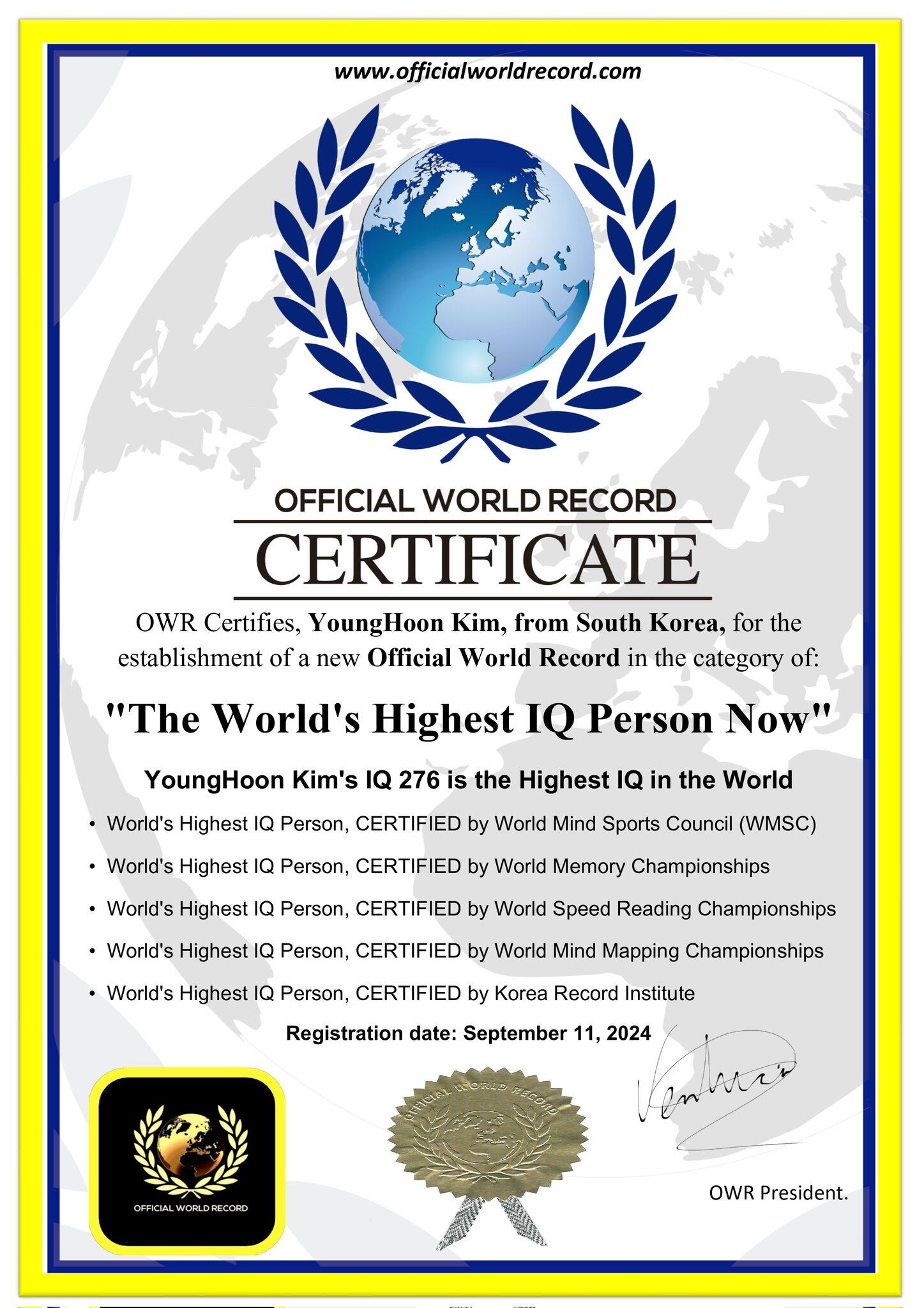 Tras la ola de críticas, el hombre mostró uno de los certificados que validan su inteligencia