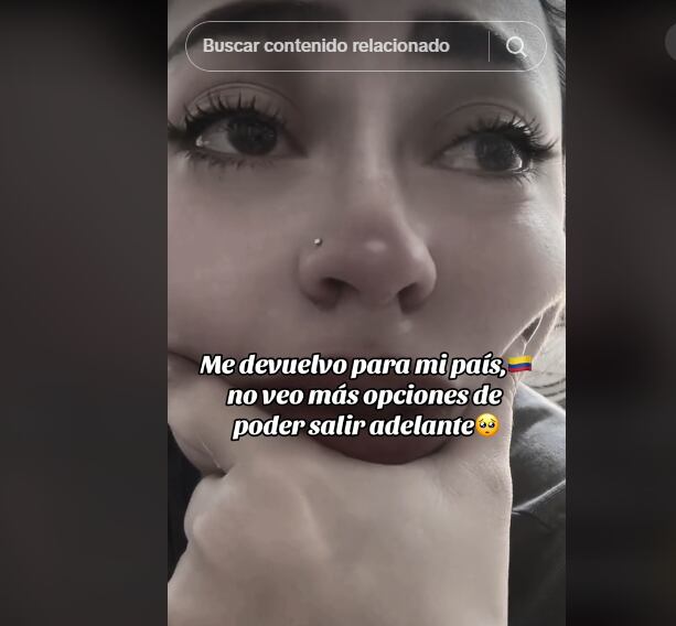 La mujer se planteó regresar a Colombia cuando se quedó sin trabajo en Francia.