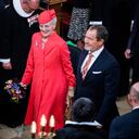 La reina Margarita de Dinamarca llegando a una misa en la catedral de Copenhague el domingo 11 de septiembre de 2022 para celebrar su 50mo aniversario de su ascenso al trono.
