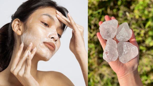 La piedra de alumbre puede mejorar la apariencia de la piel.