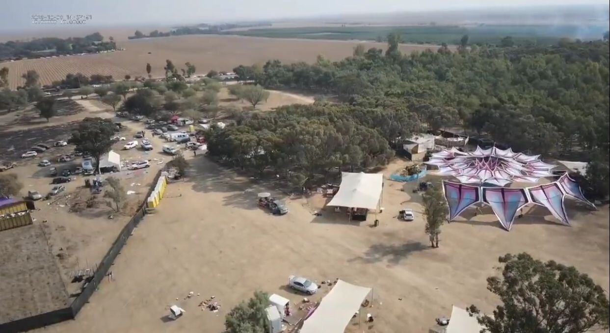 En el momento del ataque, se estaba llevando a cabo un festival de música electrónica muy cerca a la franja de Gaza.