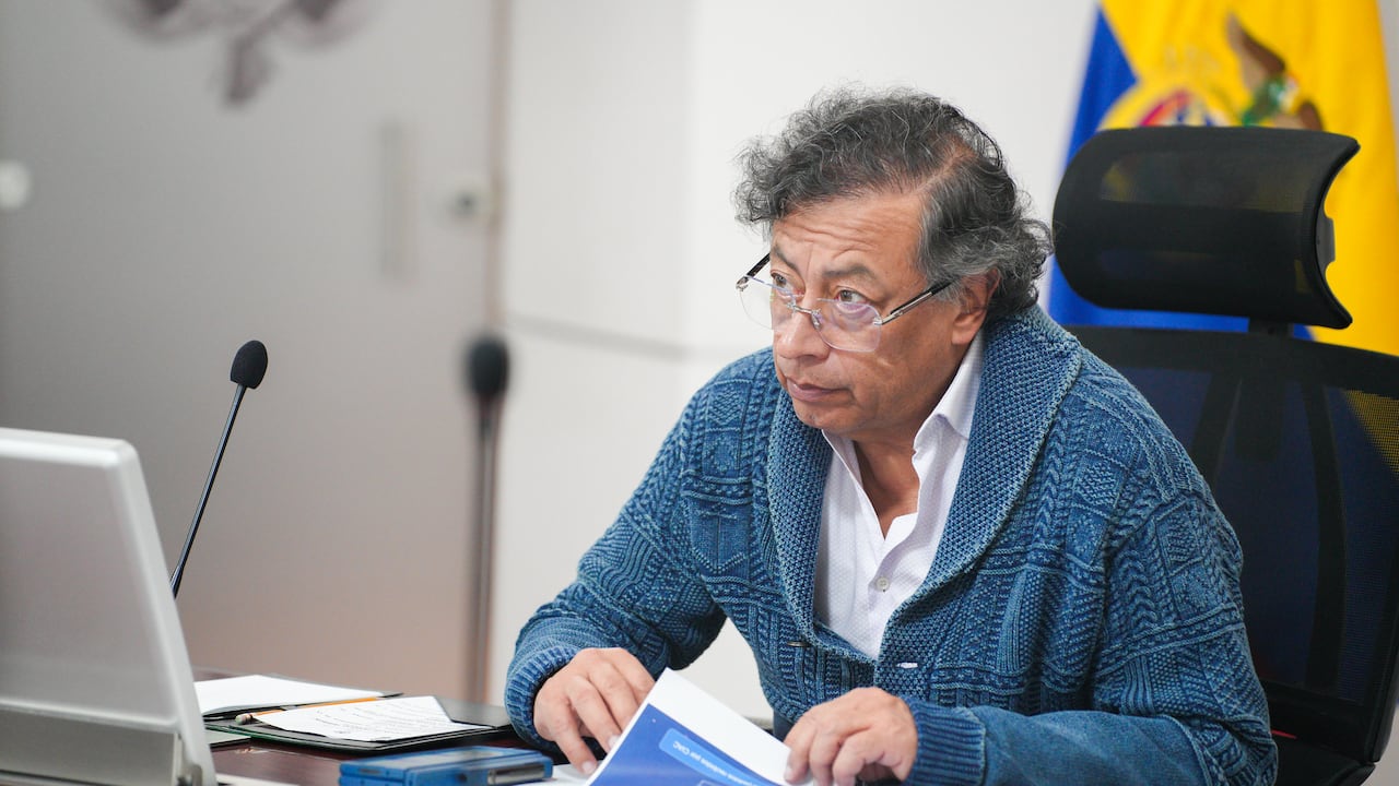 El presidente, Gustavo Petro, el primero de abril de 2025, en Bogotá.