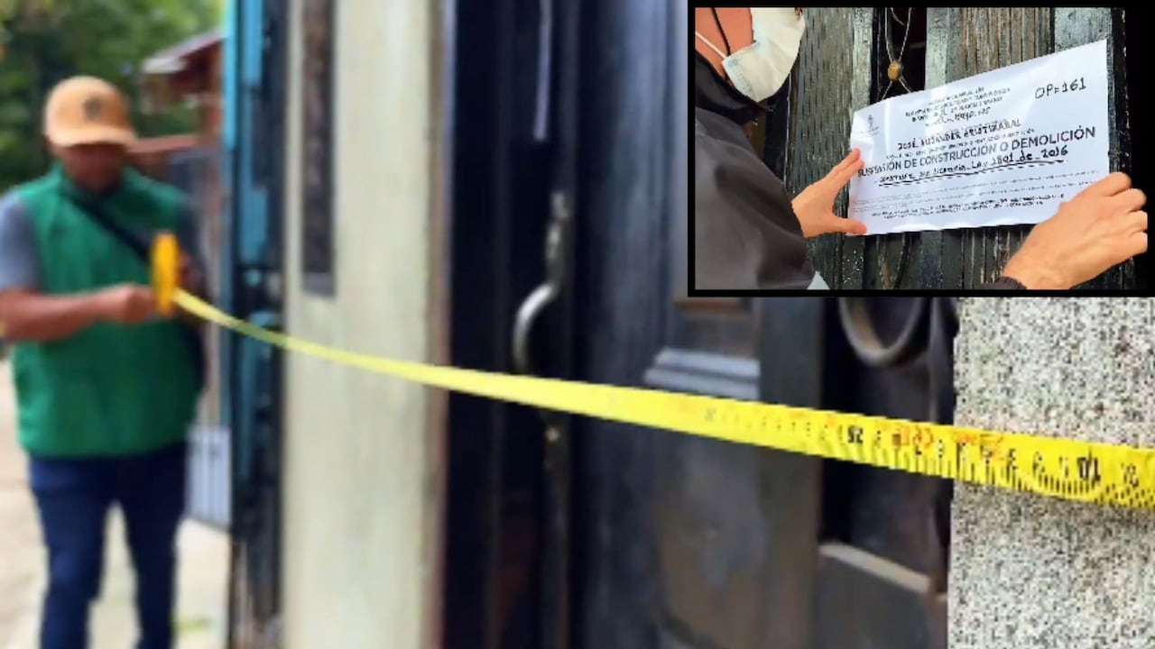 Las autoridades suspendieron cuatro construcciones sin licencia en sectores cercanos al río Medellín y a la línea férrea del Metro, en el norte de la ciudad.