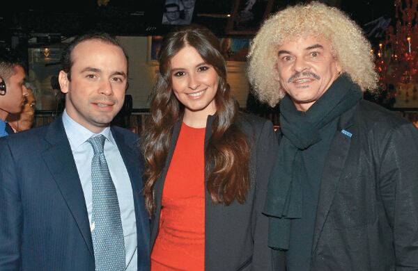 Alejandro Eder, Taliana Vargas y Carlos Valderrama.